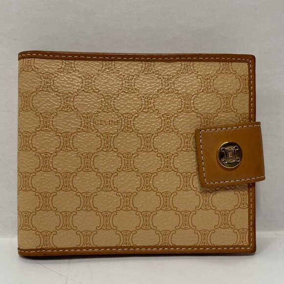 Céline Vintage Brown Triomphe Canvas Bifold Wallet - Preowned - Picture 1 of 16